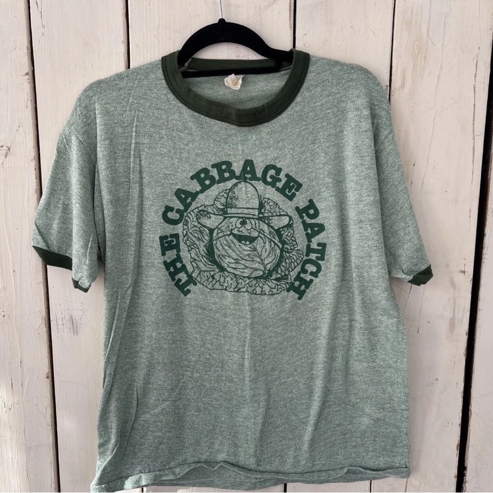 VTG The Cabbage Patch Moosehead Lake Maine TShirt XL Green Great Heads Meet
